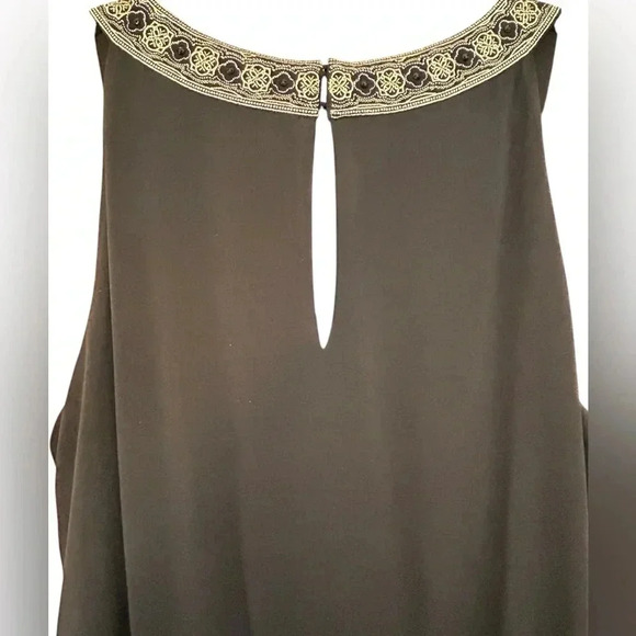 White House Black Market sleeveless midi dress, XL, embellished vneck, Elegant - Picture 10 of 10